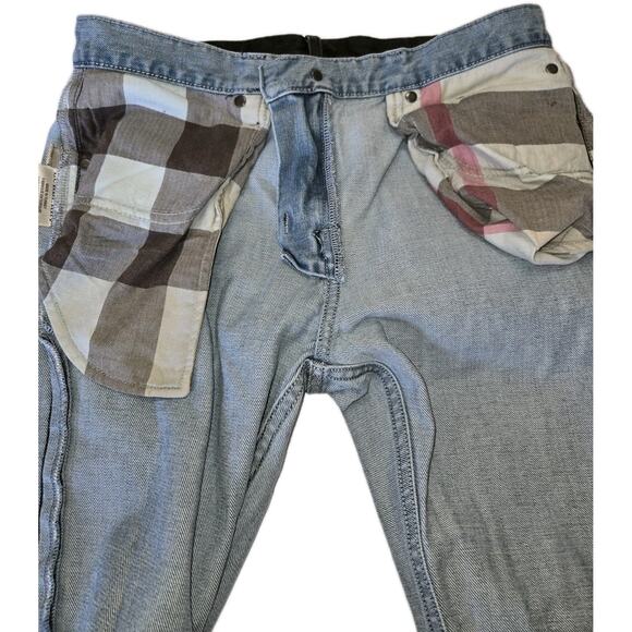 Burberry Brit Denim Jeans Mens Size 30 X 32 Straight Leg Olive Green Pockets EUC - Picture 15 of 16